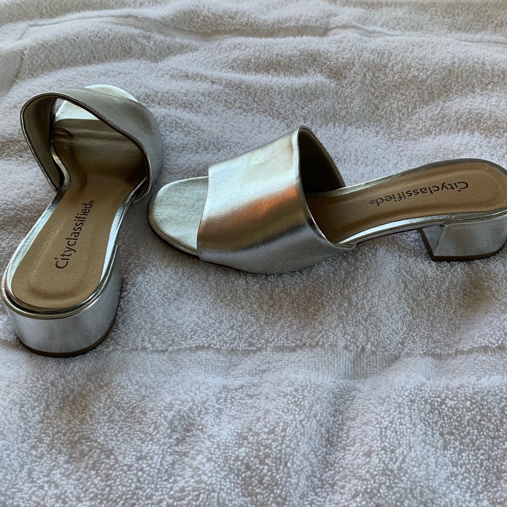 Mel B Silver Sandals
